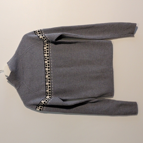 TOMAS MAIER gray ribbed knit mock neck sweater - size m/8 - Picture 6 of 6